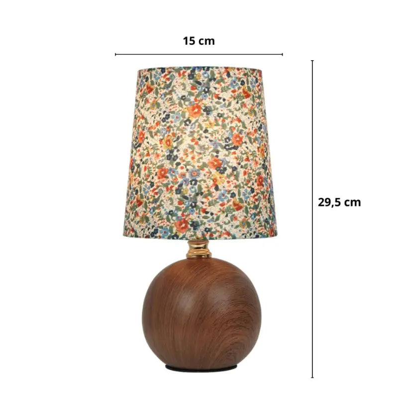 Abajur de Mesa Cúpula de Tecido Floral Clássico - Casas Gael