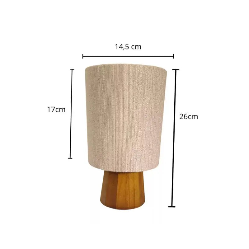 Abajur de Mesa Minimalista Cúpula de Linho - Casas Gael