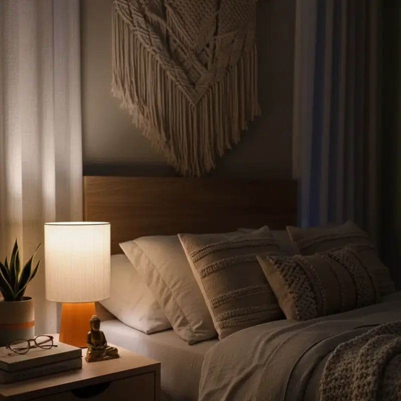 Abajur de Mesa Minimalista Cúpula de Linho - Casas Gael