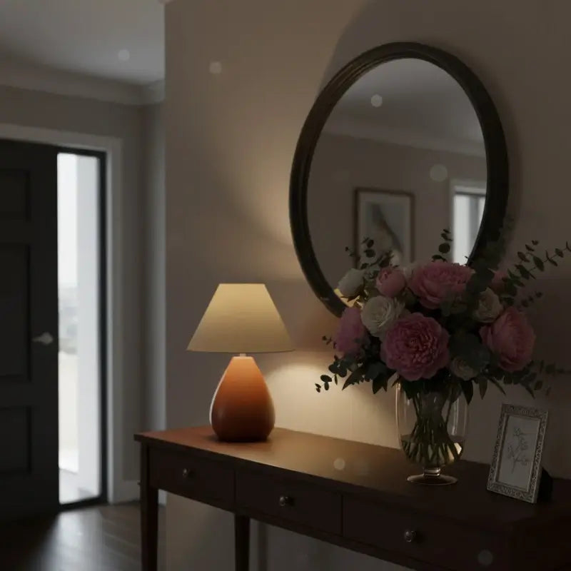 Abajur de Mesa em Cerâmica e Tecido Bivolt