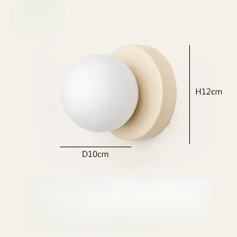 Arandela de Parede Para Quarto Globo de Vidro - Casas Gael