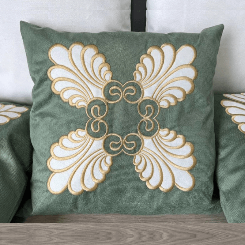 Conjunto 5 Capas de Almofada Bordada 45x45cm