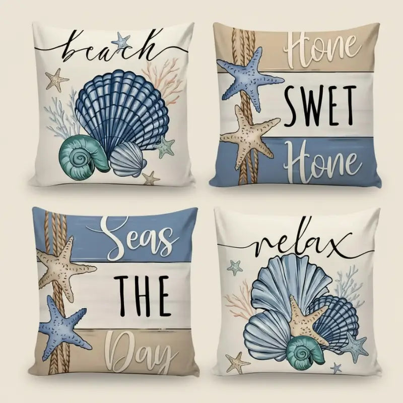 Conjunto 4 Capas de Almofadas Decorativas Mar Casas gael