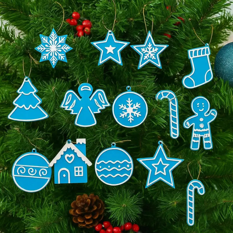 Decoração de Natal 13 peças Enfeites para Árvore - Casas Gael