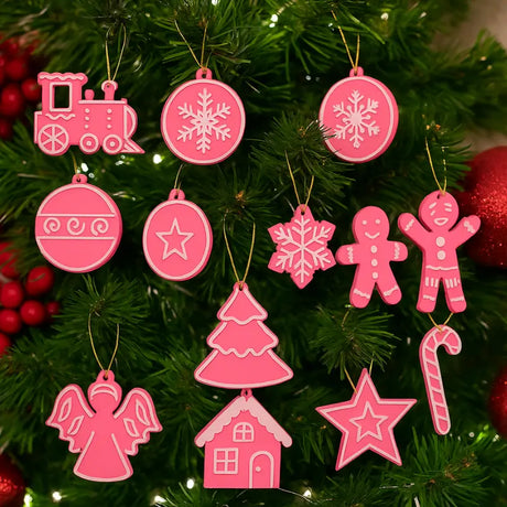 Decoração de Natal 13 peças Enfeites para Árvore - Casas Gael