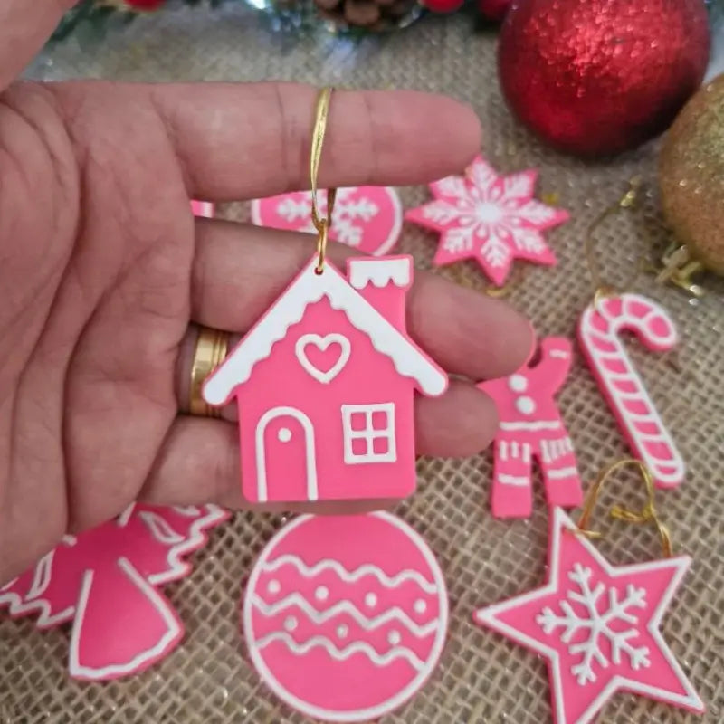 Decoração de Natal 13 peças Enfeites para Árvore - Casas Gael