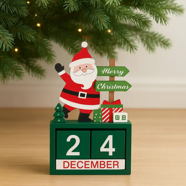 Decoração de Natal Calendário em Madeira - Casas Gael