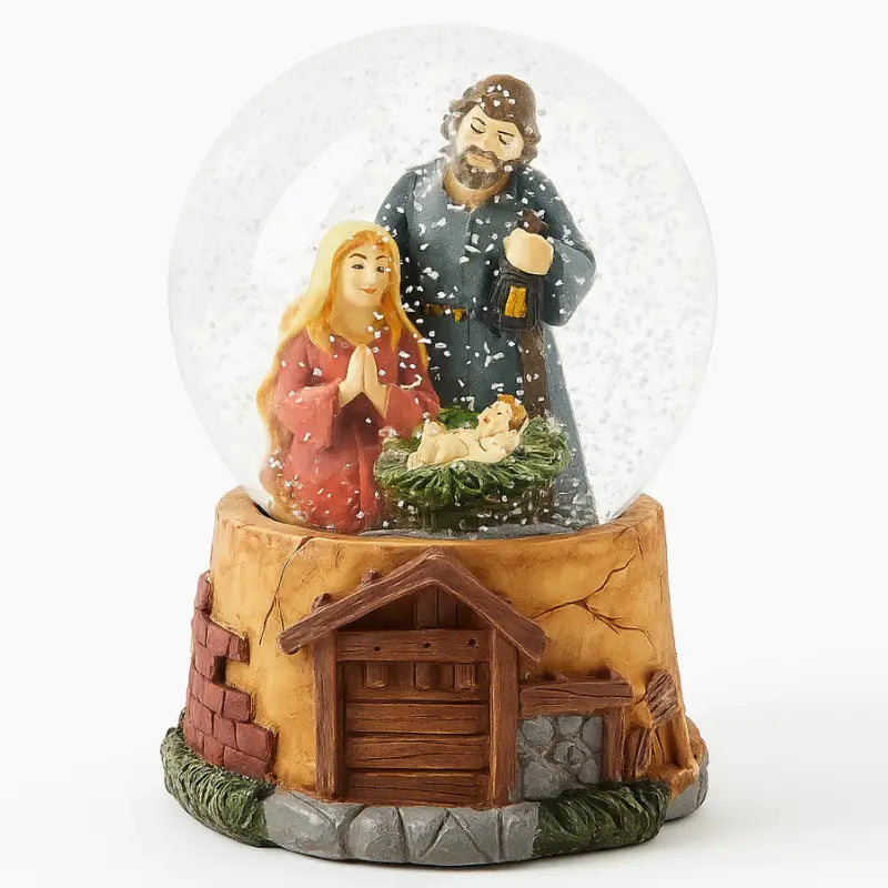 Decoração de Natal Globo de Vidro Sagrada Família - Casas Gael