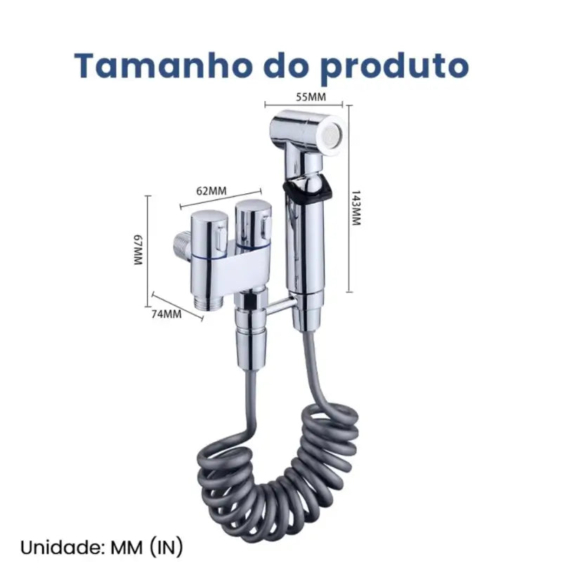 Ducha Higiênica para Banheiro Kit Completo com Registro Duplo - Casas Gael