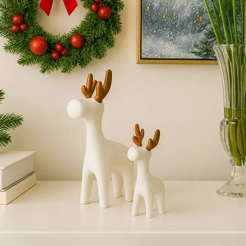Enfeite de Natal Kit de Renas Minimalistas - Casas Gael