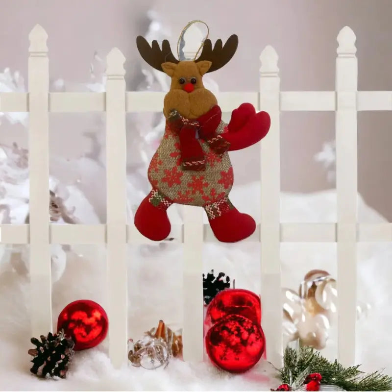 Enfeites de Natal em Pelúcia 6 peças - Casas Gael