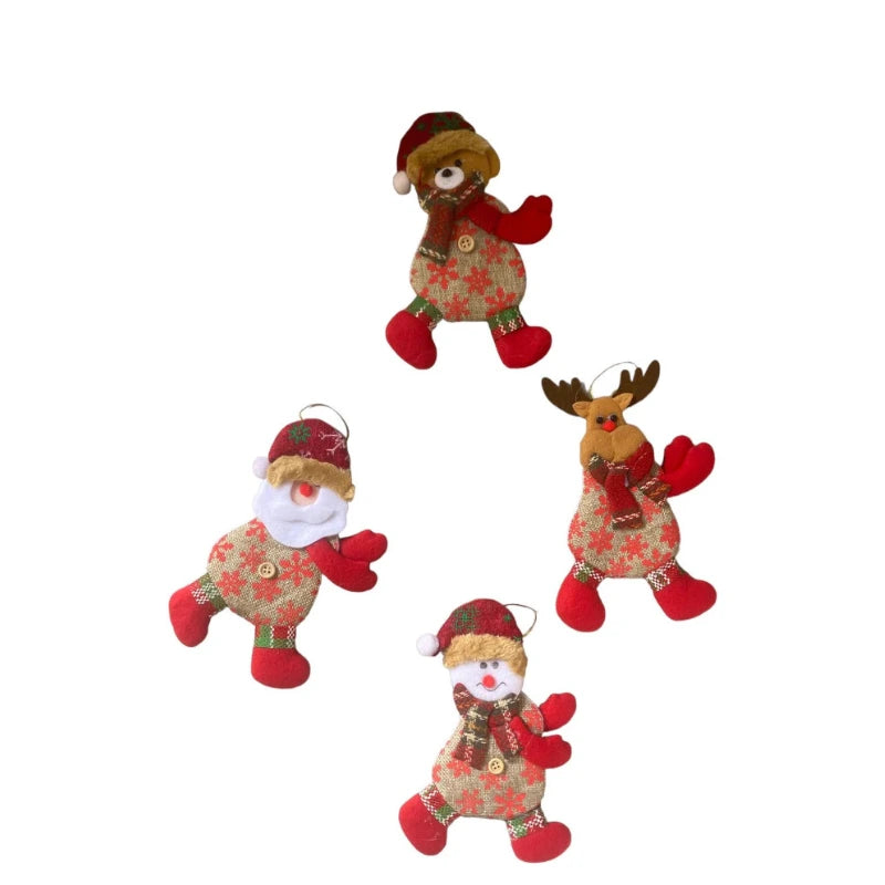 Enfeites de Natal em Pelúcia 6 peças - Casas Gael