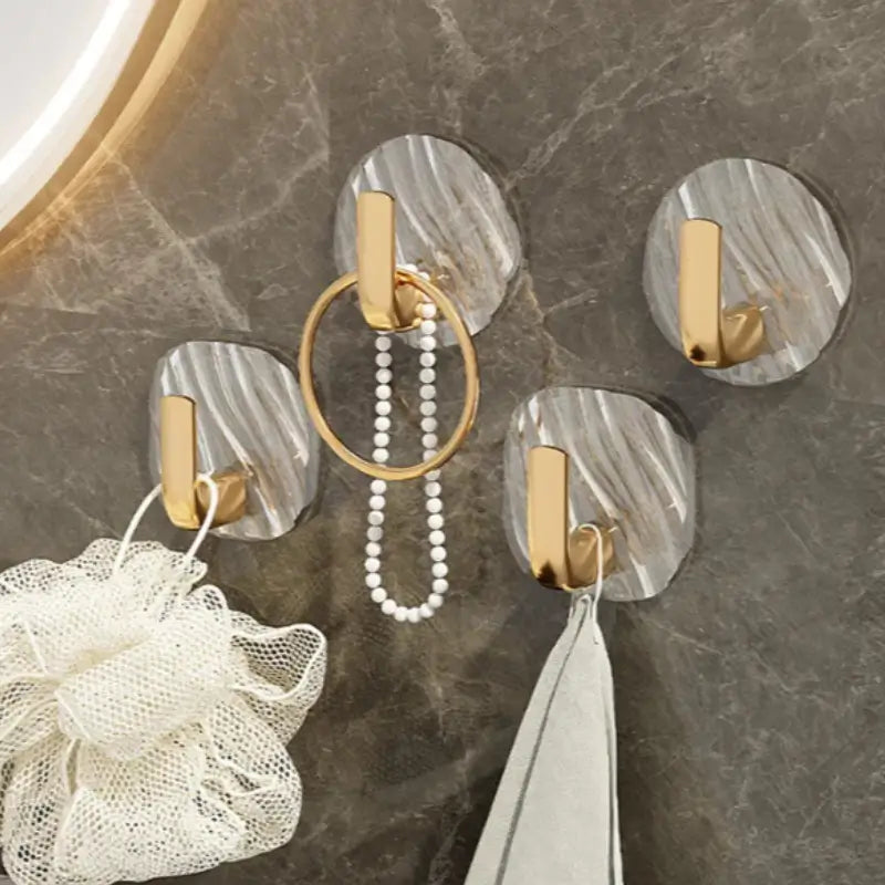 Gancho Adesivo Premium 4 Unidades para Toalhas e Acessórios - Casas Gael