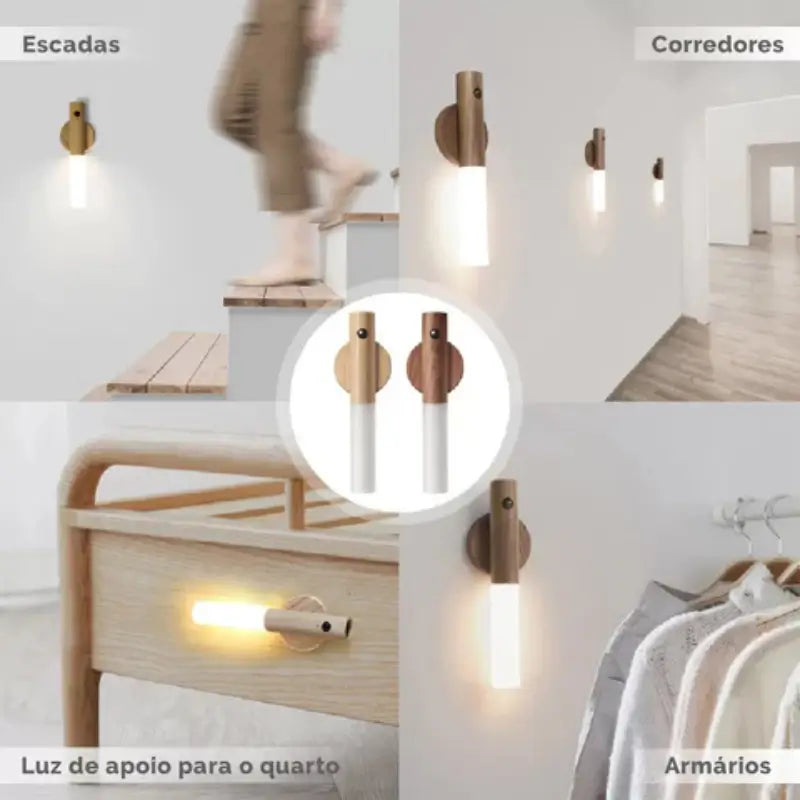 Luminária de Parede Inteligente Com Sensor de Movimento