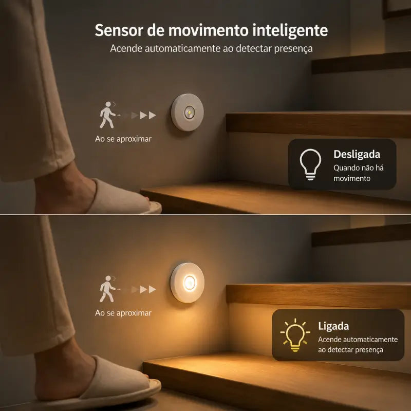 Luminária Sem Fio Inteligente com Controle Remoto - Casas Gael