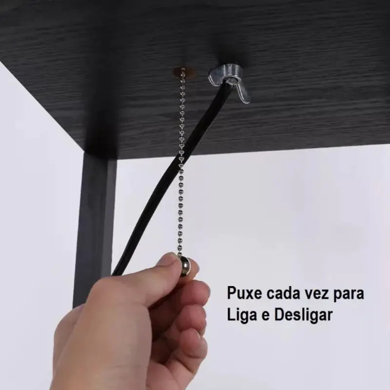 Luminária de Chão com Prateleira Integrada 1,60m Moderno- Casas Gael