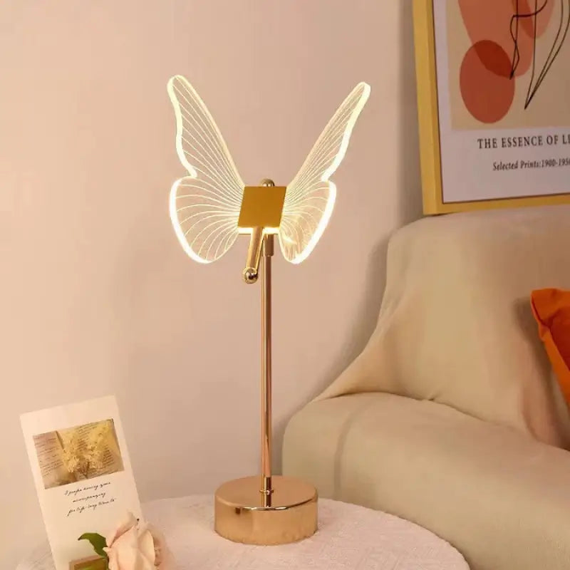 Luminária de Mesa Decorativa Borboleta Nórdica 3 Tons de Luz - Casas Gael