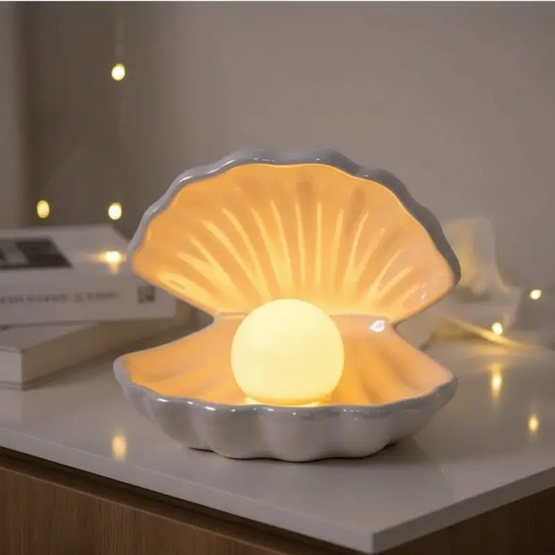 Luminária de Mesa Decorativa Concha sem Fio - Casas Gael