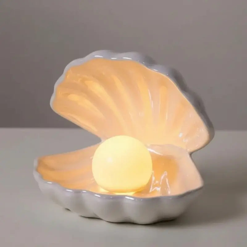 Luminária de Mesa Decorativa Concha sem Fio - Casas Gael