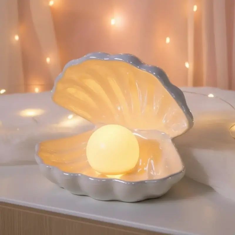 Luminária de Mesa Decorativa Concha sem Fio - Casas Gael