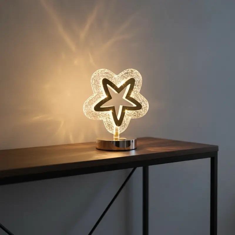 Luminária de Mesa Decorativa LED 3D Lua Estrela - Casas Gael