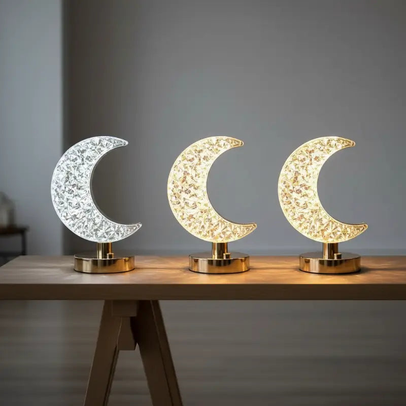 Luminária de Mesa Decorativa LED 3D Lua Estrela - Casas Gael