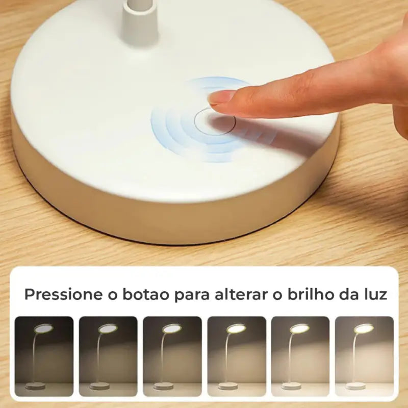 Luminária de Mesa Decorativa LED Flexível Touch - Casas Gael