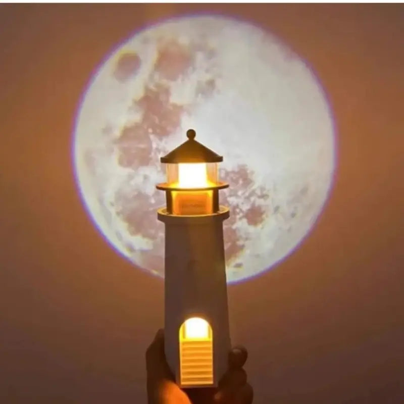 Luminária de Mesa Decorativa Projetor Luar LED com Controle Remoto - Casas Gael