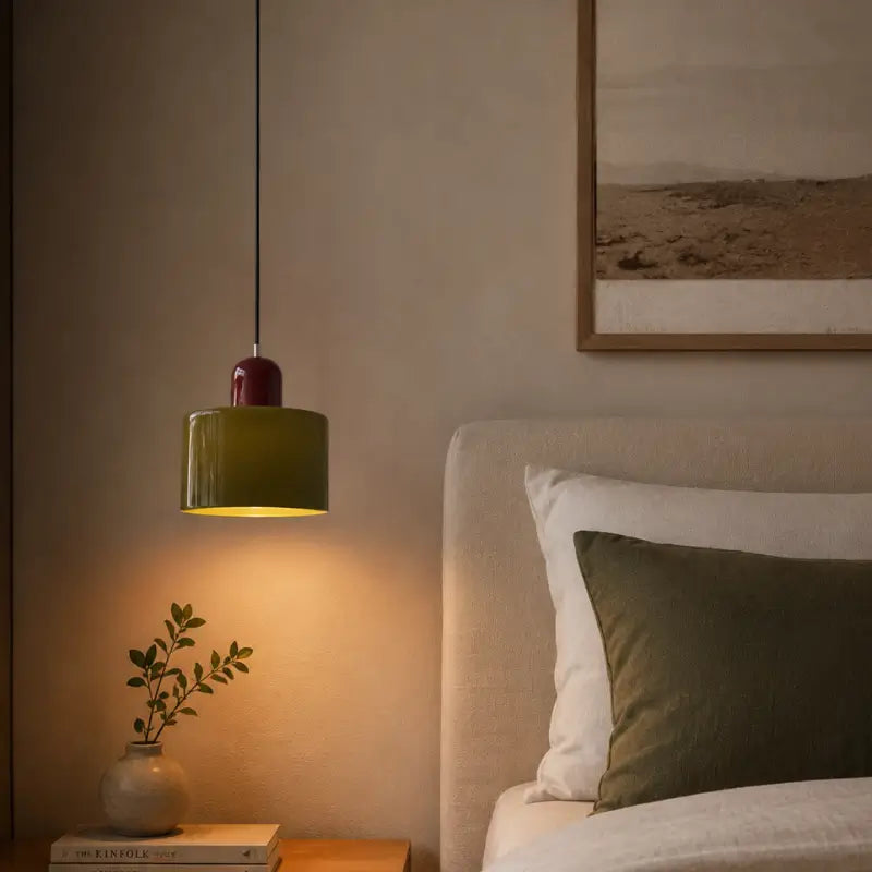 Luminária de Teto Pendente Nórdica em Vidro Cores- Casas Gael