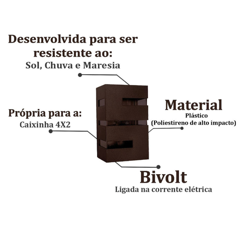 Luminária para Área Externa Frisada - Casas Gael