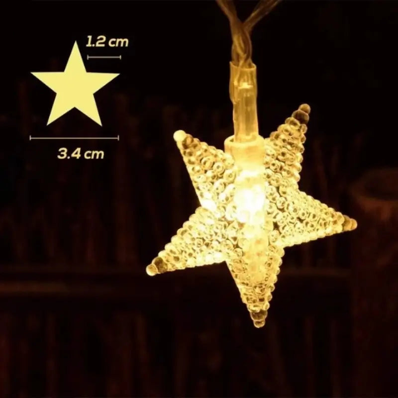 Pisca Pisca Estrela LED 20 Luzes 4 Metros para Decoração de Natal - Casas Gael