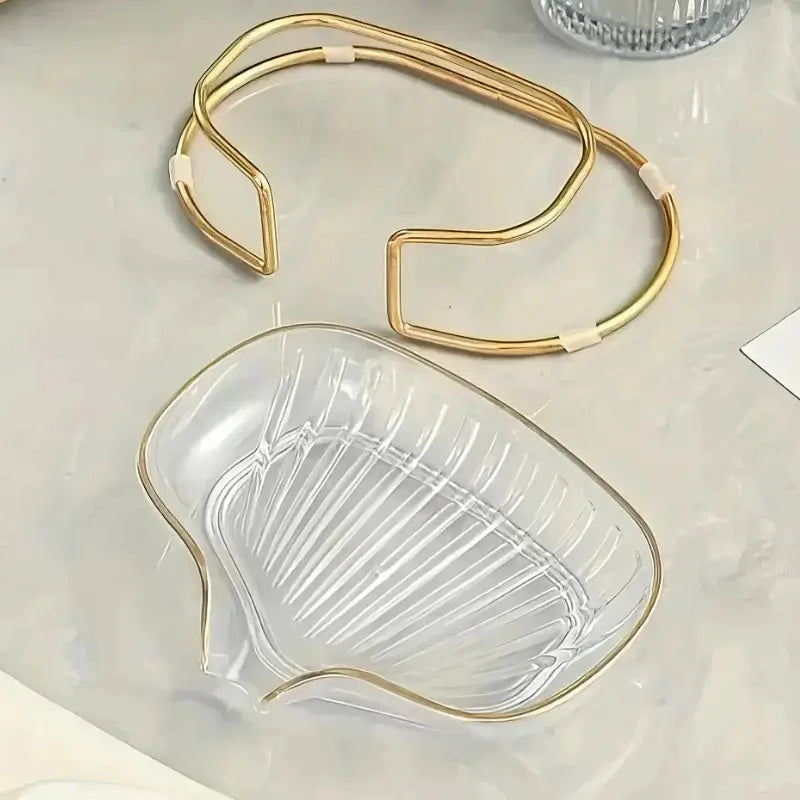 Saboneteira de Pia com Escorredor e Suporte Metálico para Banheiro - Casas Gael