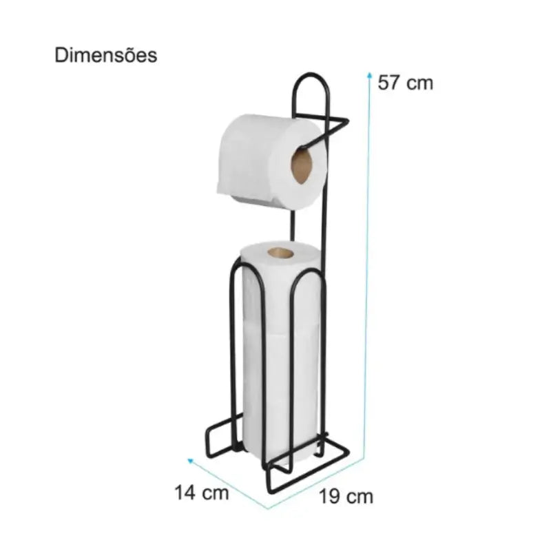 Suporte de Papel Higiênico de Chão para Banheiro - Casas Gael