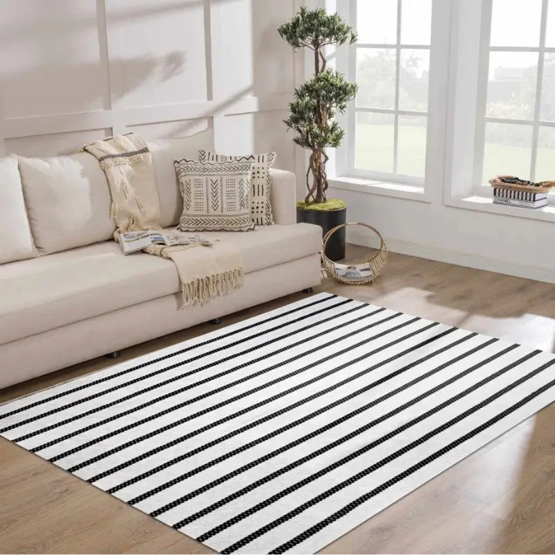 Tapete Listrado para Sala em Algodão 150x300cm - Casas Gael