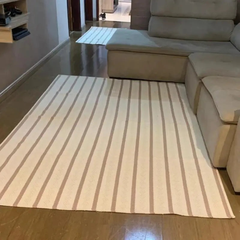 Tapete Listrado para Sala em Algodão 1,5x2,0m - Casas Gael