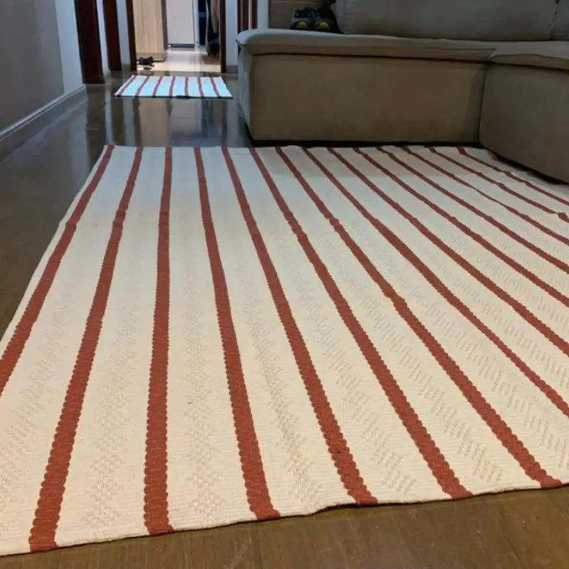 Tapete Listrado para Sala em Algodão 1,5x2,0m - Casas Gael
