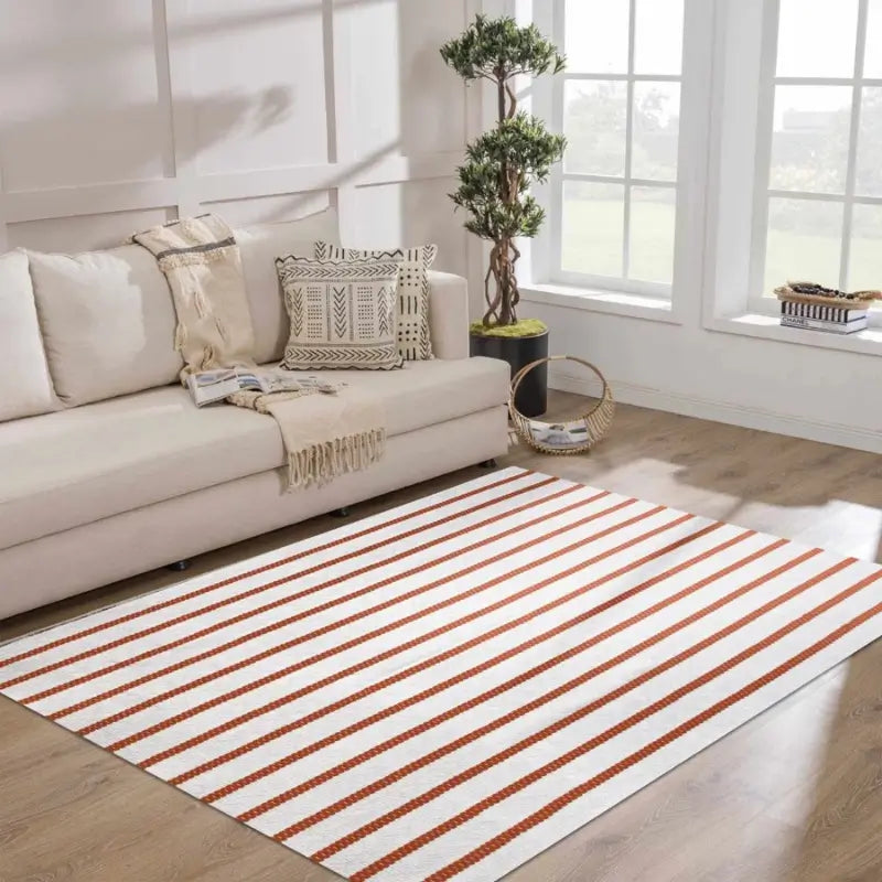 Tapete Listrado para Sala em Algodão 150x200cm - Casas Gael