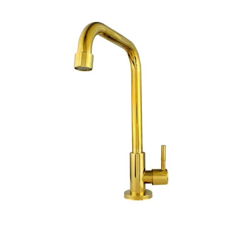 Torneira Para Banheiro Dourada Brilhante com Bica Móvel - Casas Gael