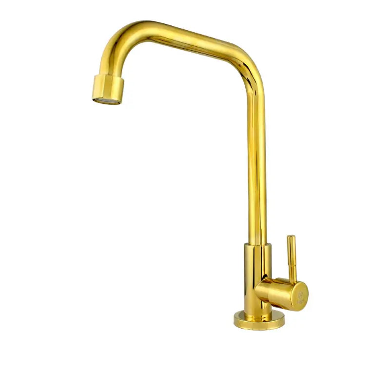 Torneira Para Banheiro Dourada Brilhante com Bica Móvel - Casas Gael