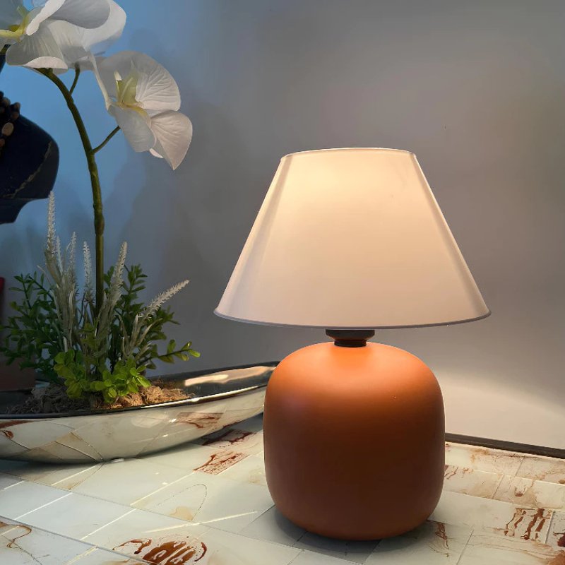Abajur de Mesa Para Quarto em Cerâmica Bivolt - Casas Gael