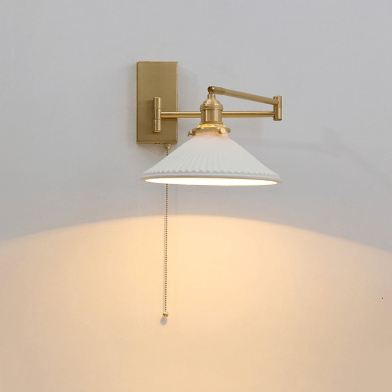 Arandela de Parde Articulada Retrô dourada - Casas Gael