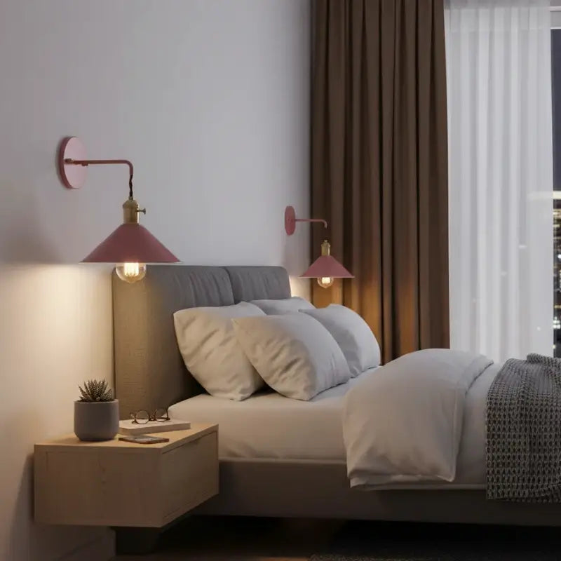 Arandela de Parede Industrial Macarrons Com Lâmpada - Casas Gael