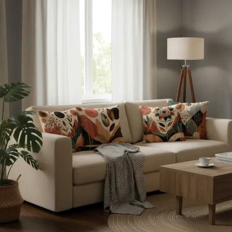 Conjunto 4 Capas de Almofadas Decorativas Tons Terrosos - Casas Gael