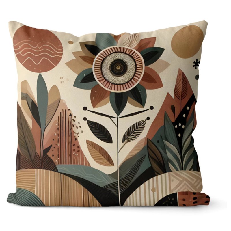 Conjunto 4 Capas de Almofadas Decorativas Tons Terrosos - Casas Gael