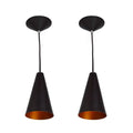 Kit 2 Pendentes de Teto Cones Minimalistas em Alumínio - Casas Gael