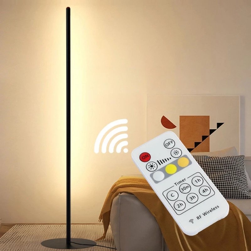 Luminária de Chão Minimalista com Controle Remoto e Temporizador - Casas Gael