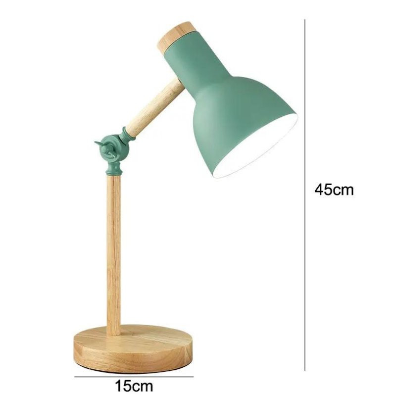 Luminária de Mesa Articulada Acabamento em Madeira - Casas Gael