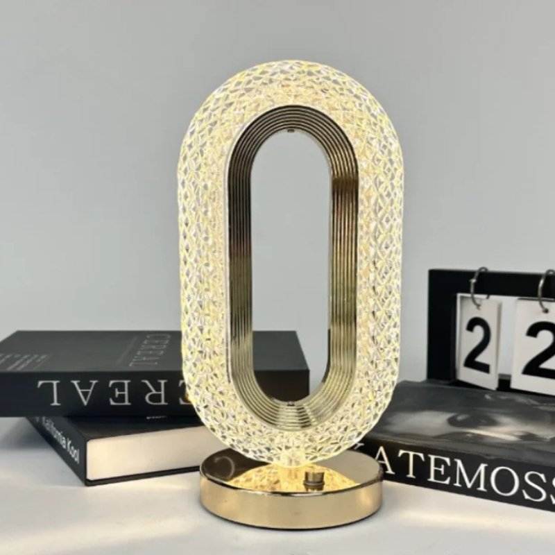 Luminária de Mesa Cristale Oval Luxuosa - Casas Gael