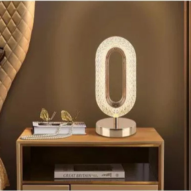 Luminária de Mesa Cristale Oval Luxuosa - Casas Gael