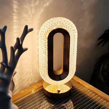 Luminária de Mesa Cristale Oval Luxuosa - Casas Gael